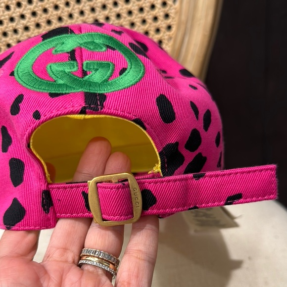 Gucci x MLB Pink Leopard GG Print Cap - Picture 4 of 7